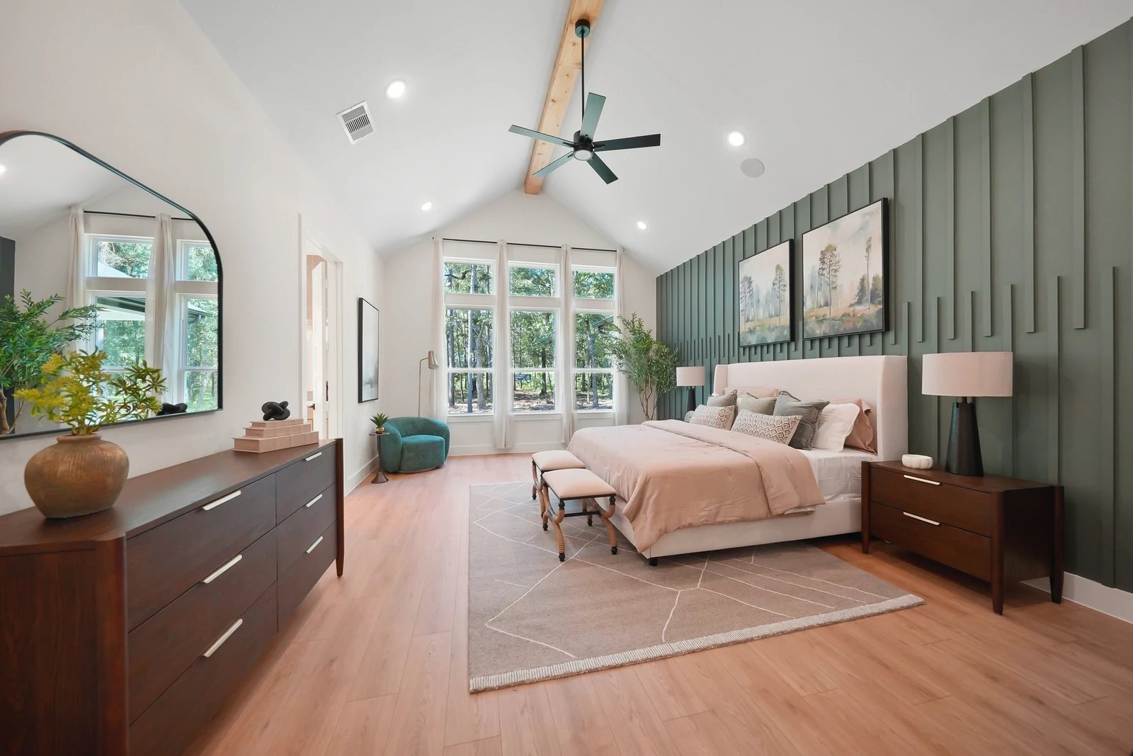 Vaulted Owner's Primary Suite Sanctuary & Tray Ceilings