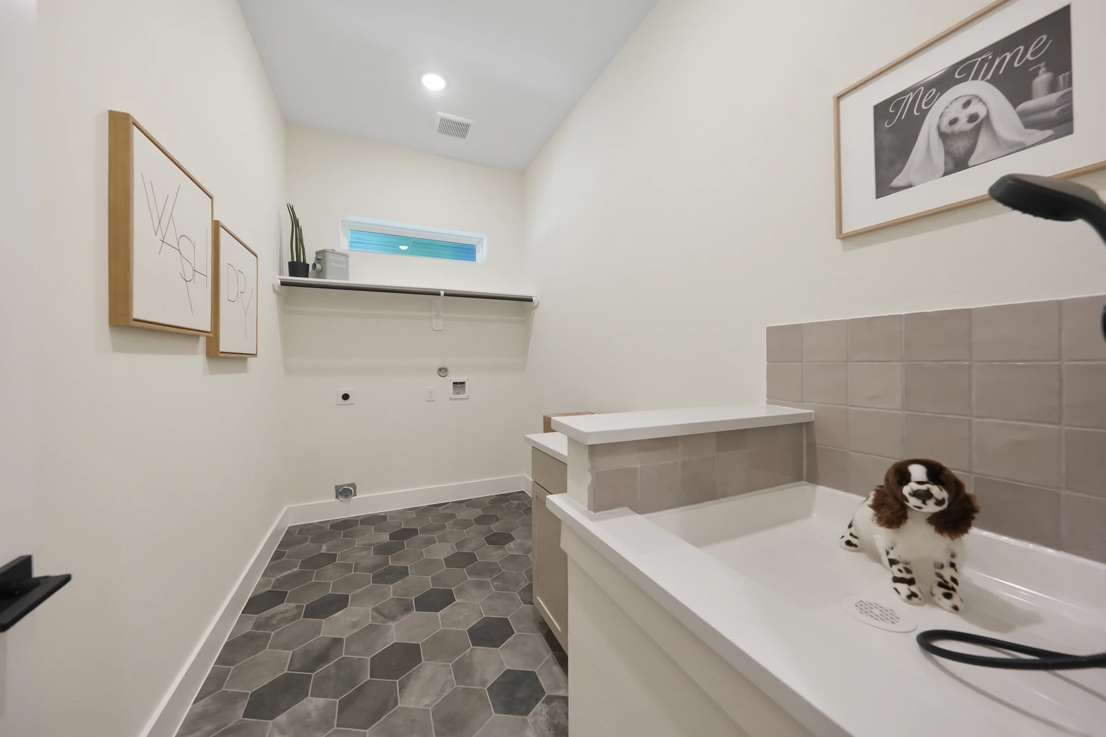 Custom Utility Room Dog Wash & Pet Spa Station
