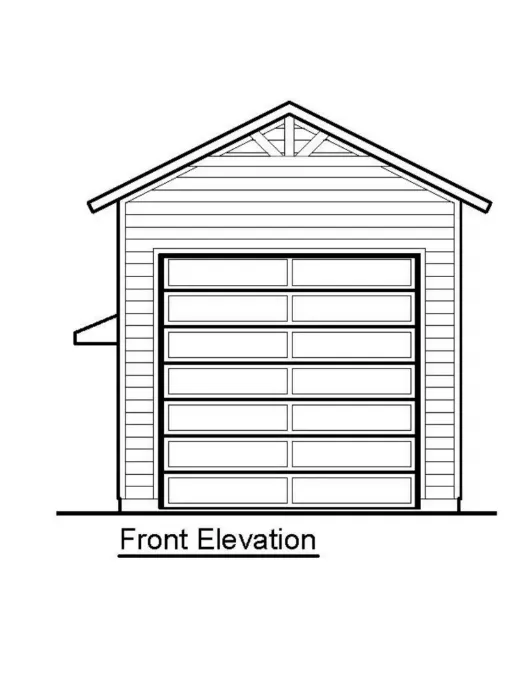 Attached High-Clearance RV Bay Blueprint
