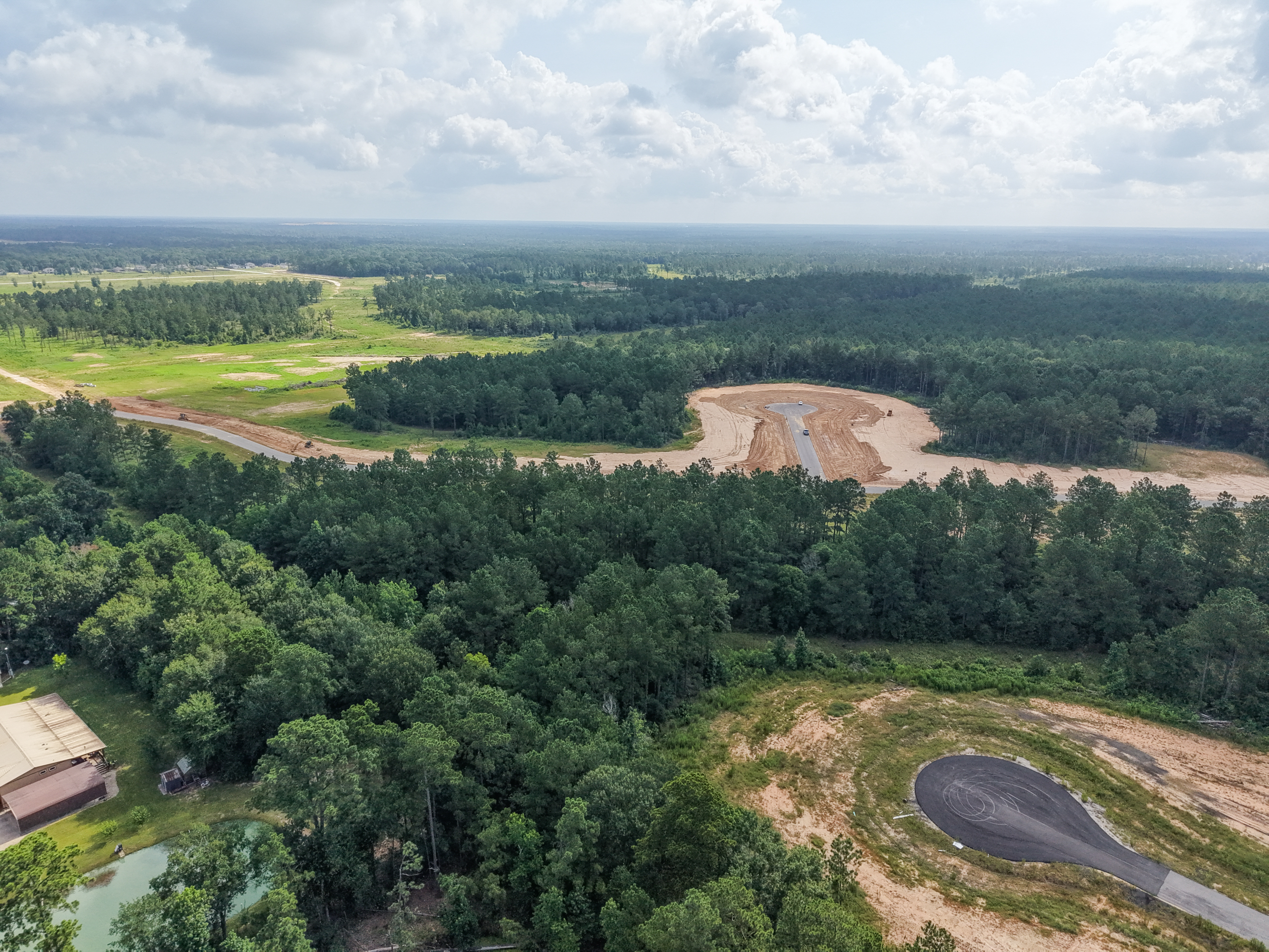 Rolling Acreage Contours & Paved Roads
